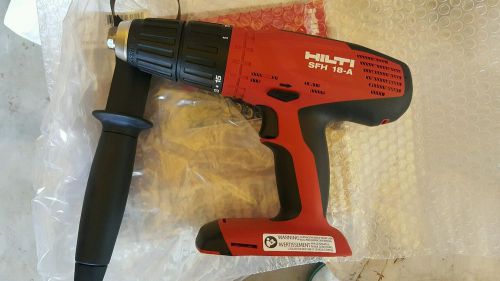 New hilti cordless 21.6v 1/2&#034; 3 speed hammer drill sfh 18-a li-ion tool only for sale
