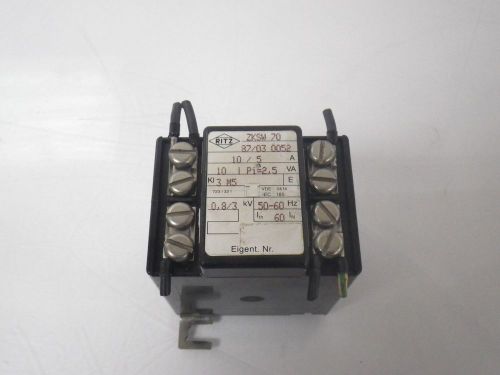 RITZ ZKSW 70 ZKSW70 transformer 0.8/3 kV 50/60 Hz *USED AND TESTED*