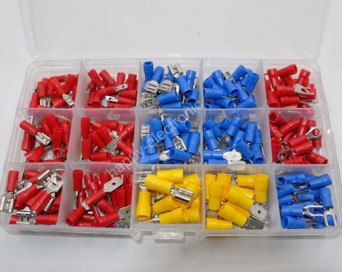 280pcs Insulated Terminals Electrical Crimp Connector Spade Ring Fork Assortment