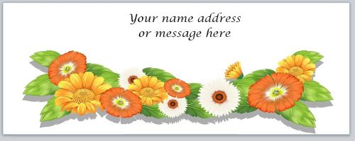 30 Personalized Return Address Labels Flowers Buy 3 get 1 free (bo383)