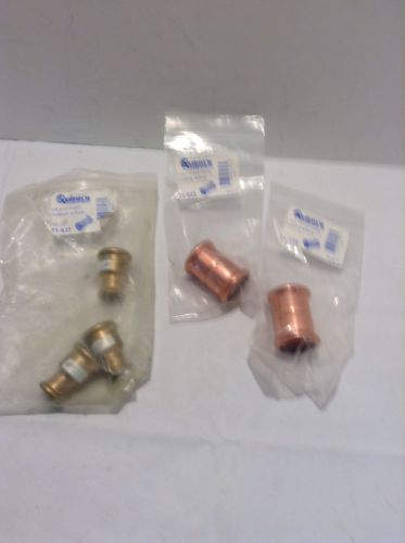 Quantity (5) three 3/4&#034;x1/2&#034; press reducer w/stop &amp; two 1&#034; press fitting w/stop for sale