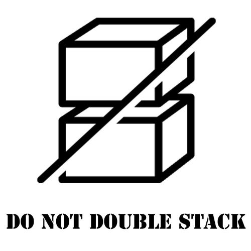 DO NOT DOUBLE STACK Large label adhesive warning mailing sticky sticker 61x50mm
