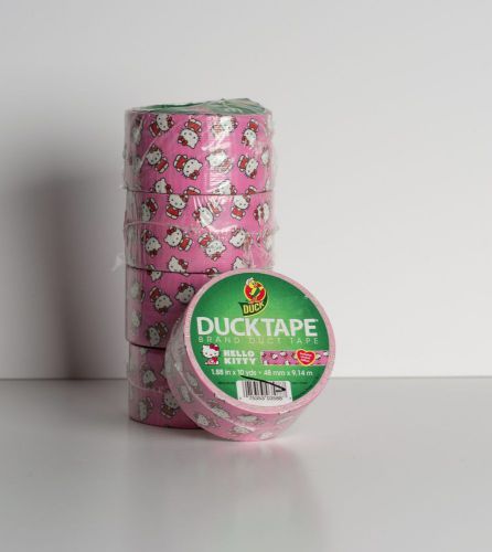 5 rolls Shurtech Duck 1.88&#034; x 10 YD Hello Kitty Print Duct Tape Limited Edition