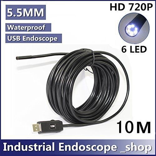 Generic 5.5mm dia usb endoscope 6 led low lux luminate usb insepction camera-10m for sale