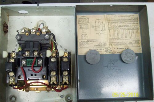 ALLEN BRADLEY STARTER 709-AOA103 / 709-A0A103 with ENCLOSURE 709-AAA