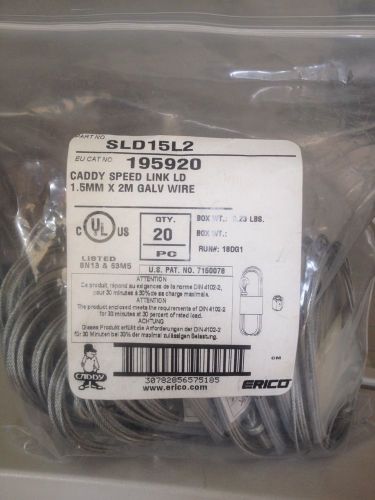 Lot of 20 - erico caddy sld15l2 speed link locking device cable 1.5mm x 2m wire for sale