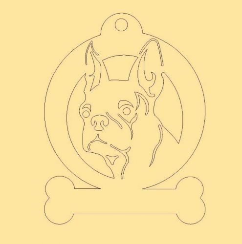 MEDALLION BULLDOG DXF FILES FOR CNC PLASMA CUTTING, LASER, WATER JET ROUTING OR