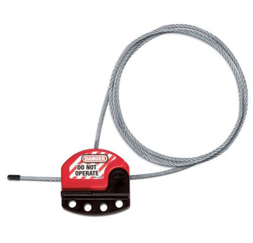 Master Lock, Adjustable Cable Lockout, 6&#039; Cable, Red/Silver, S806 |OU4| RL