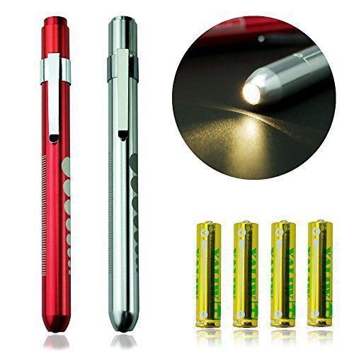 Zitrades medical reusable led penlight with pupil gauge warm white 2pcs for sale