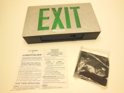 Lightolier LDN1GA single sided emergency exit sign Green LED