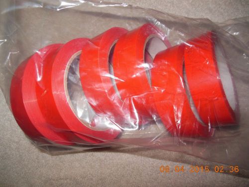 UPVC-24 2.4MIL. RED PVC TAPE 1&#034; x 72YDS. PER ROLL (6) ROLLS