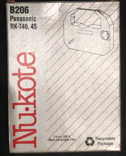 Nu-Kote Typewriter Ribbon B206 Panasonic RK-T40, 45.  Replacement for RP-T132