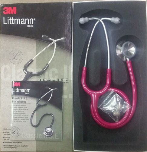 3M Littmann Classic II S.E. Stethoscope, 28&#034; Raspberry Tube 2210