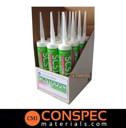 Ge scs 1000 contractors aluminum translucent silicone sealant 12-pack tubes for sale