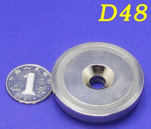 N52 48mm*10mm Round Neodymium Iron Boron Strong Magnet Salvage Countersunk #A235