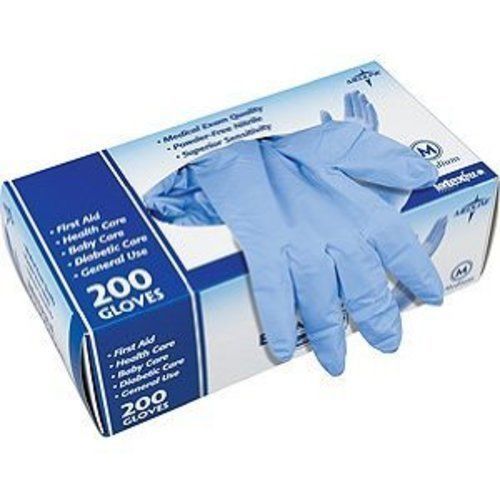 Curad / Medline Powder Free Nitrile Exam Glove Quality Medium 200 Ct