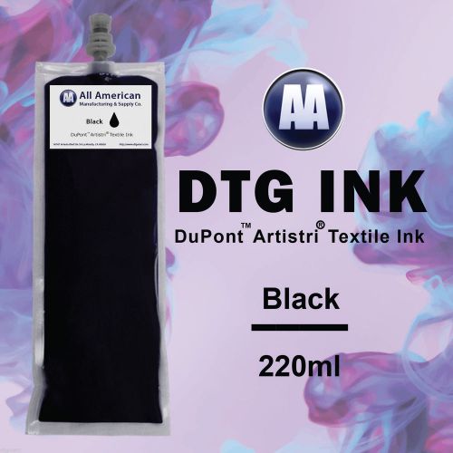 Dtg ink black 220ml dupont artistri ink for direct to garment printer best price for sale