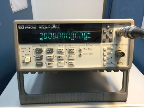 HP AGILENT Keysight 53181A 3 GHz RF Frequency Counter Opt 010, 030 -&gt;Calibrated&lt;