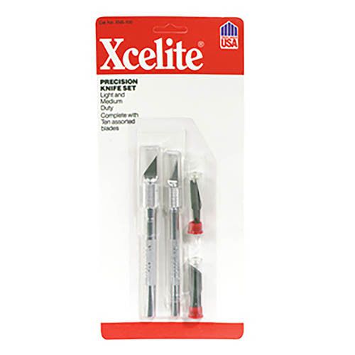 Xcelite XNS100 2-Piece Light and Medium Duty Knife Set &amp; 10 assorted blades