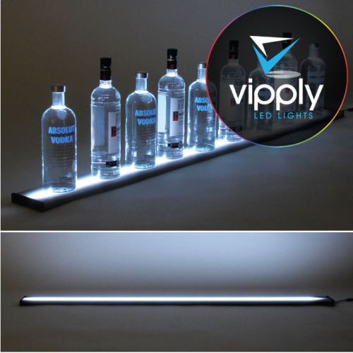 60&#034; LED Lighted Glowing Liquor Bottle Display Shelf Home Back Bar Rack Metal