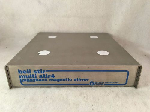 Bellco Bell-Stir Silver 4-Place Glass Piggyback Stirrer 7762-10004