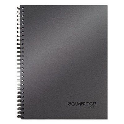 Side-Bound Guided Business Notebook, 7 1/4 x 9 1/2, Metallic Titanium, 80 Sheets