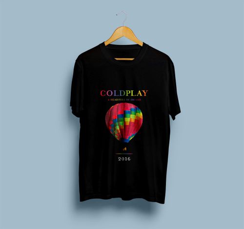Coldplay Rock band British Tour Mens Black T-Shirt Size S-3XL