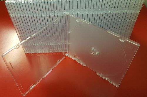 50 New CLEAR TRAY Slim CD/DVD/VCD Jewel cases 5.2mm, A+ Quality you would Love