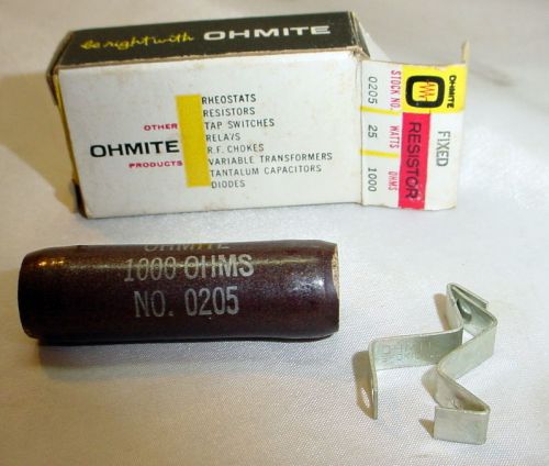 NOS Ohmite Resistor - 1000 ohms, 25 Watts