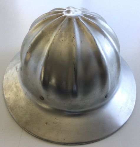 Vintage Full Brim Superlite Co. Aluminum Safety Hard Hat Helmet