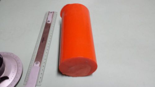 3-15/16&#034; dia. x 8-1/2&#034; long urethane / polyurethane 80 a orange rod p/n 11434 for sale