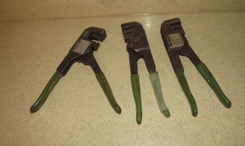 ^^ lot of three t&amp;b thomas &amp; betts wt-232 / wt-230 / wt-203  crimpers  -  ( x ) for sale