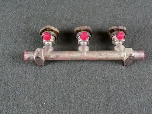 Mueller 3 valve 3/4&#034; brass manifold made in u.s.a. for sale