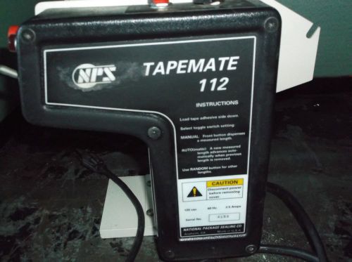 Nps tapemate 112 pressure sensative tape dispenser 115vac 60hz for sale