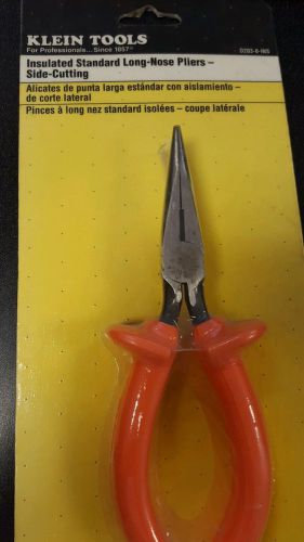 KLEIN TOOLS D203-6-INS INSULATED STANDARD LONG NOSE PLIERS 1000 VOLTS 6&#034; SIDE CU