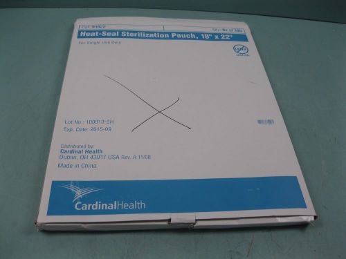 (100) cardinal health 91822 heat-seal sterilization pouch 18x22&#034; new b6 (2003) for sale