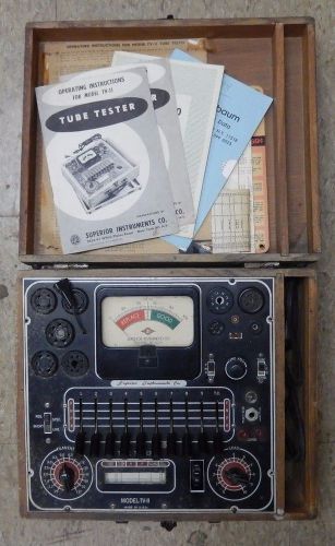 Superior Instruments Co. Model TV-11 Tube Tester with Manuals &amp; Parts Lists
