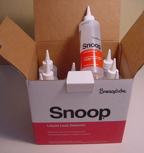 Swagelok box of (12 bottles) snoop leak detector 8 oz. (236 ml) bottles for sale