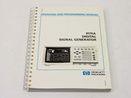 HP 8175A Operating &amp; Programming Manual