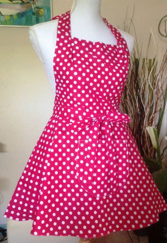 Vintage glamour retro polka dot apron swing rockabilly bowknot bib design for sale