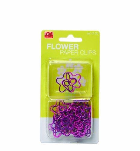 DCI Flower Paper Clips, Set of 30, 26638
