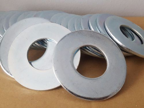 Quantity-50   1-1/4 uss flat washers - zinc plated 3&#034; od for sale