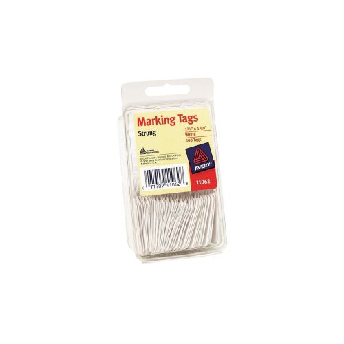 Avery White Marking Tags Strung 1.75 x 1.093 Inches Pack of 100 (11062)
