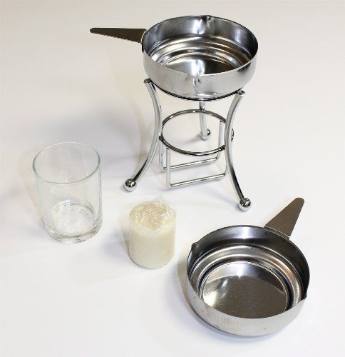 Restaurant Style Tabletop Butter Warmer with Candle and 2 Pans