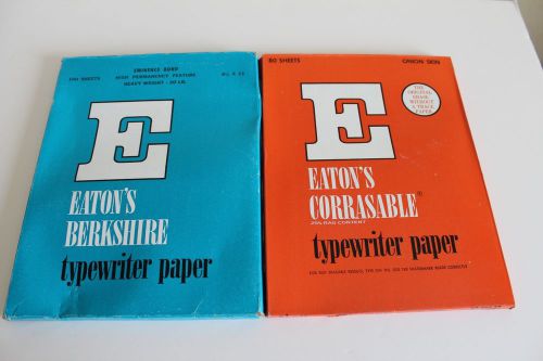 Vintage Eaton&#039;s Berkshire Corrasable Typewriter Paper Onion Skin 8 1/2&#034; x 11