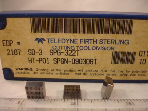 Spg 322t sd3 teledyne cermet milling inserts (10pcs) new&amp;original for sale