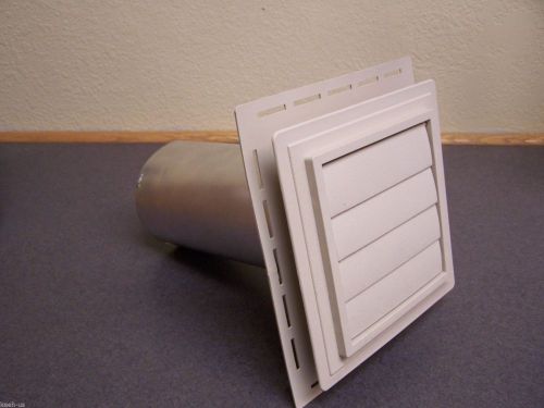 Richwood 130022 4&#034; beige louvered exhaust dryer fan vent cap exvent 22 for sale