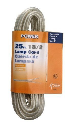 Coleman cable 9430-89-21 16/2 25-foot lamp cord, silver for sale