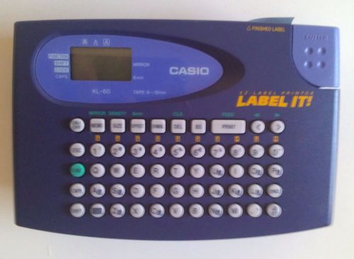 Casio LABEL IT Label Printer with Gift Installed Tape 9 mm Used TESTED WORKING