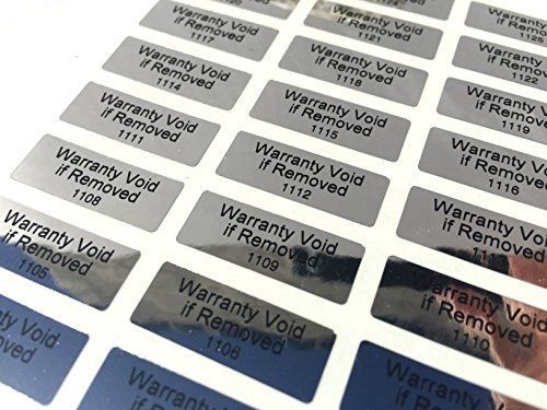 Intertronix 1,000 tamper evident foil security labels sticker seals warranty for sale